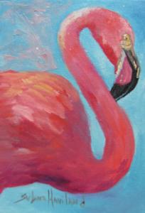 Pink Flamingo 27     50Birds in 50Days for 50.Each Barbara Haviland